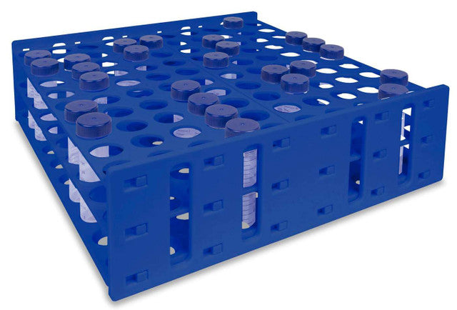 Heathrow Scientific 120958 Mega Racks® Tube Rack for 28-32mm Tubes, Blue, 1/pk