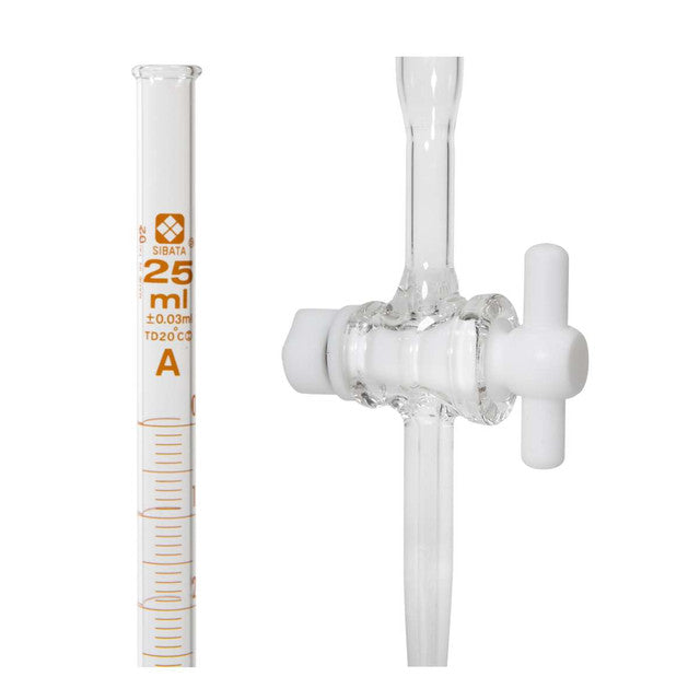 Heathrow Scientific 21310-25 GLASS BURETS WITH PTFE STOPCOCK, 25mL, 1/pk
