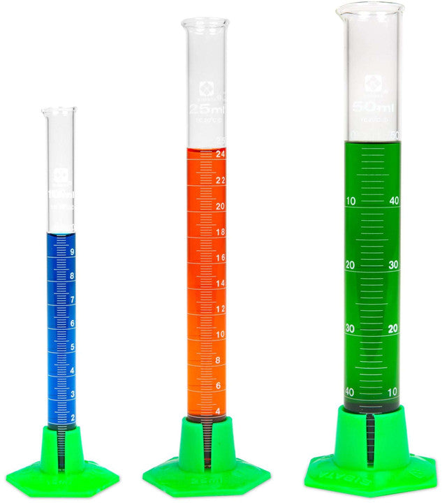 Heathrow Scientific 2355-10 Graduated Cylinder, Student Grade, 10 mL, 6/pk