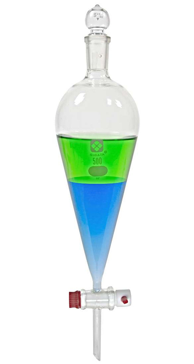 Heathrow Scientific 1426T-1000 SIBATA Glass Separatory Funnel, 1000 mL, 1/pk
