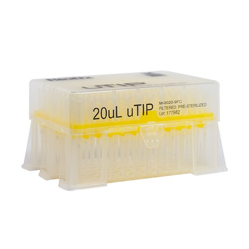 Biotix 63300042 Universal Pipette Tips 1-20 μL Racked, Filtered, Sterilized, 10 racks of 96/pack (Rainin Alternative)