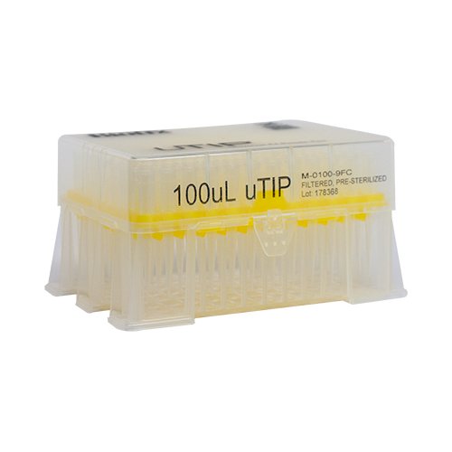 Biotix 63300043 Universal Pipette Tips 10-100 μL Racked, Filtered, Sterilized, 10 racks of 96/pack (Rainin Alternative)