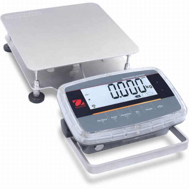 Ohaus i-D61PW12K1R5 Defender 6000 Washdown Bench Scale, 12500 g x 1 g, 12" x 12", NTEP