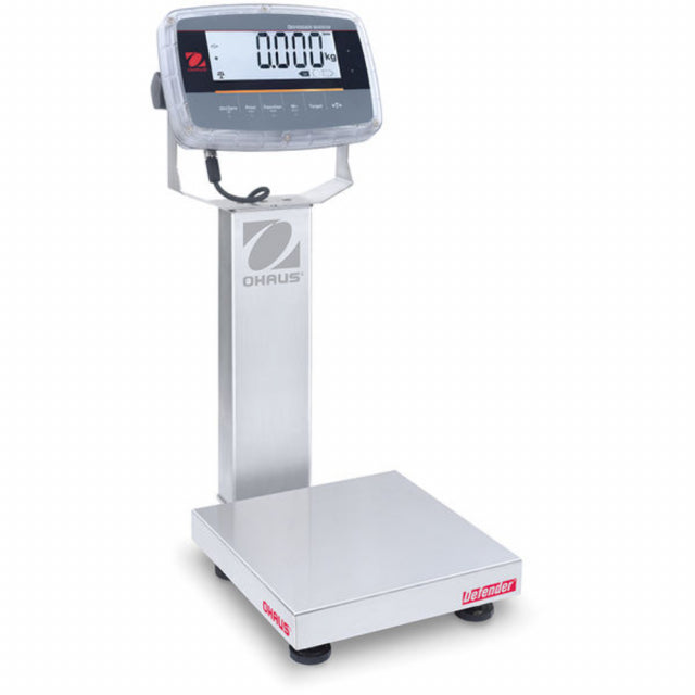 Ohaus i-D61PW125WQL7 Defender 6000 Washdown Bench Scale, 125000 g x 5 g, 18" x 18", NTEP