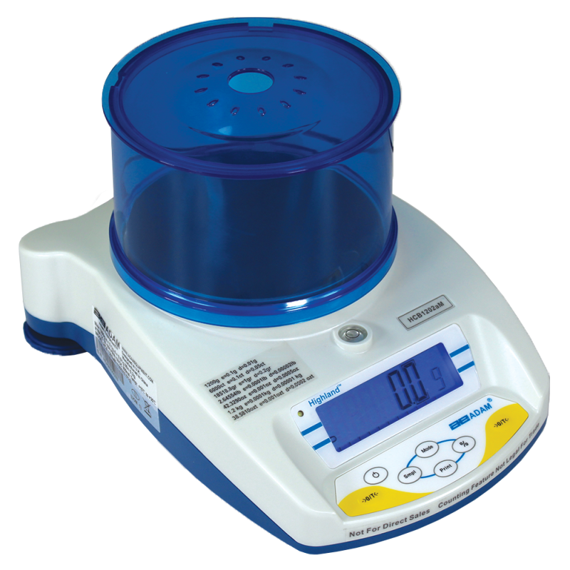 Adam Equipment HCB 5001aM Highland Approved Portable Precision Balances, 5000 g Capacity, d=0.5g e=0.5g Readability