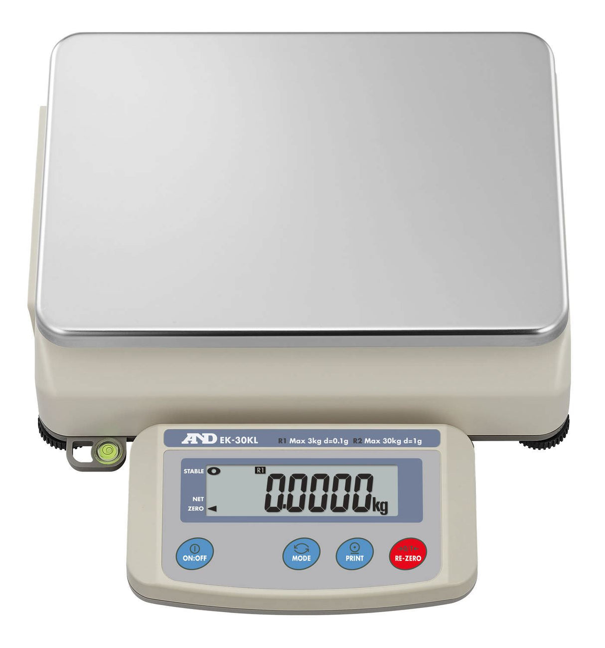 AND Weighing EK-30KL Precision Bench Scale, 3/30 kg Capacity, 0.1/1 g Readability