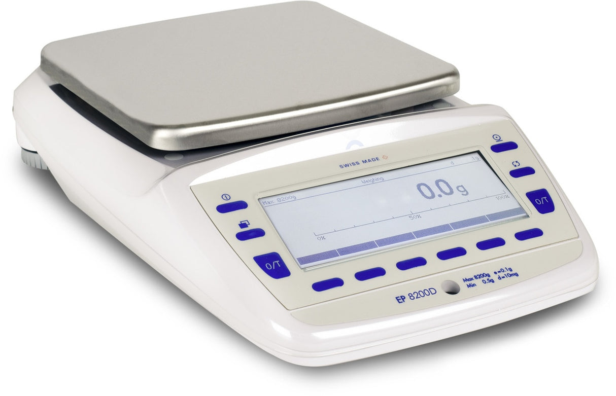 Precisa EP 8200C Precision Balance, 6200 g Capacity, 0.01 g Readability