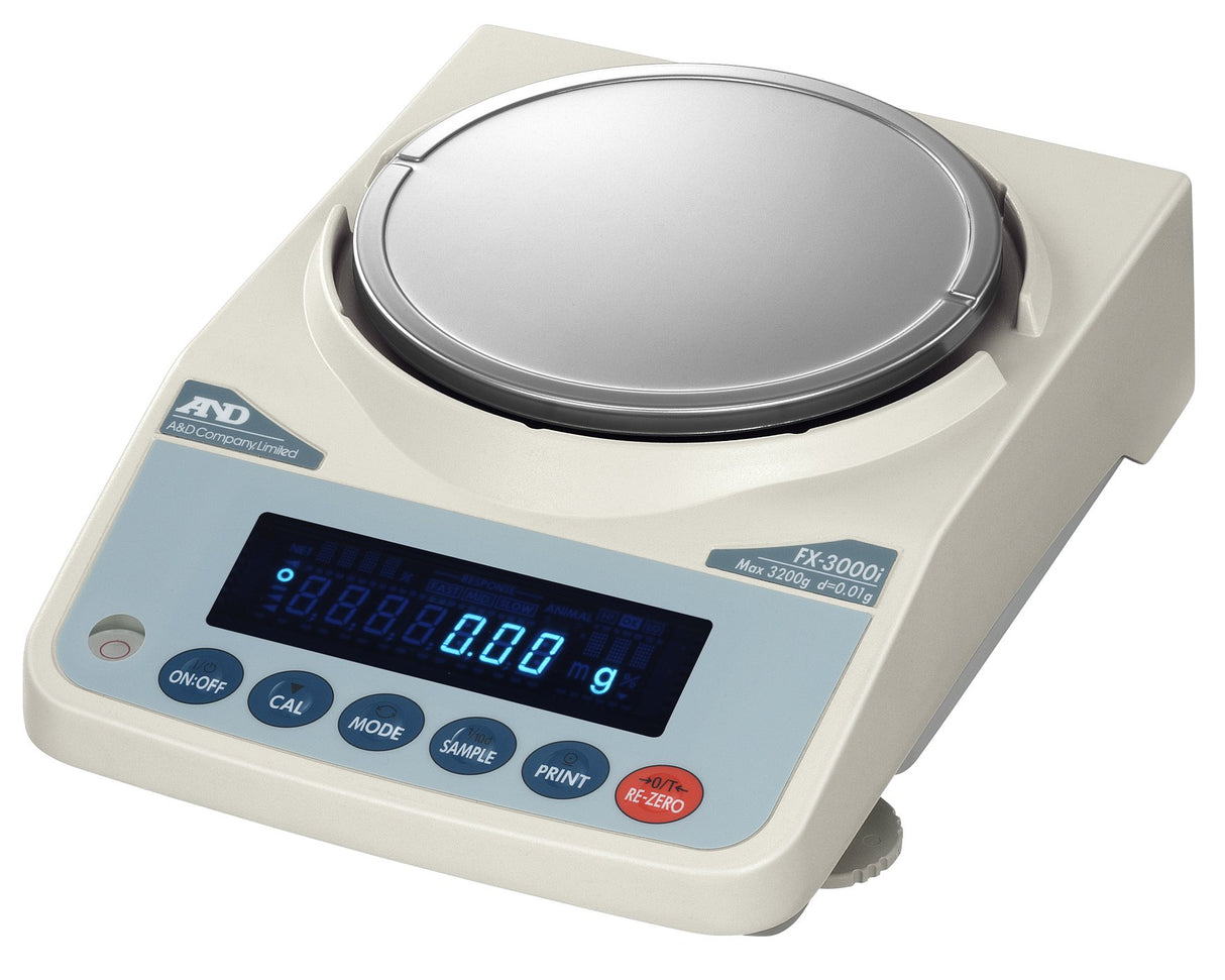 AND Weighing FX-2000iNC Precision Balance, 2200 g Capacity, 0.01 g Readability