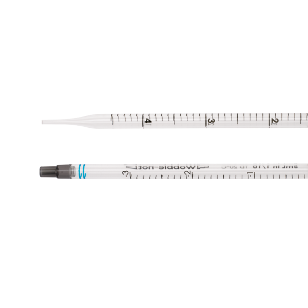 CELLTREAT 229091B Wobble-not Serological Pipet, Individually Wrapped, Paper/Plastic, Bag, Sterile 5mL, 200 pk