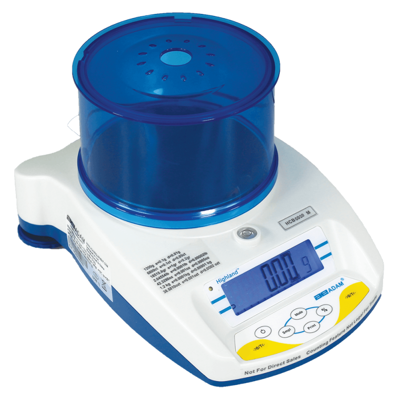Adam Equipment HCB 602aM HighlandР’В® Approved Portable Precision Balances, 600 g Capacity, d=0.01g e=0.1g Readability