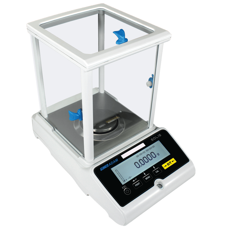 Adam Equipment SAB 224e Solis Analytical and Semi-Micro Balances, 220 g Capacity, 0.0001 g Readability