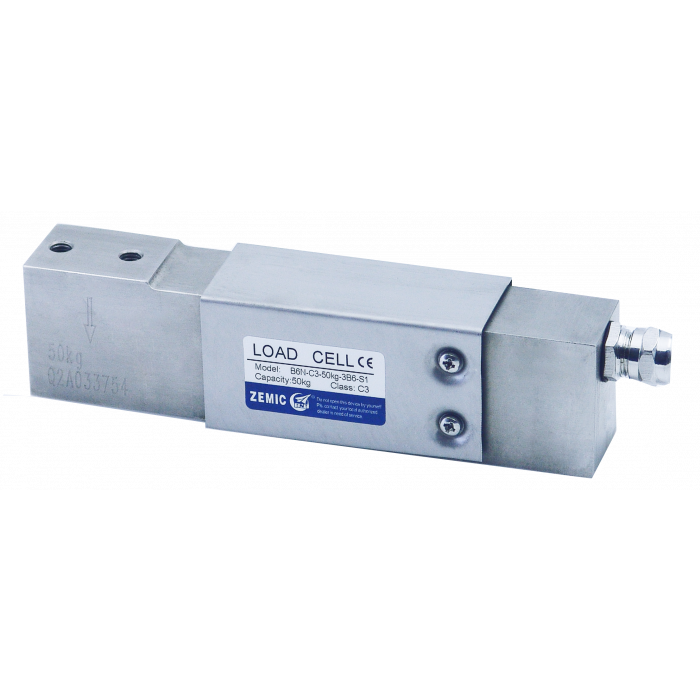 ZEMIC B6N stainless steel single point load cell, OIML approved (8kg-200kg)