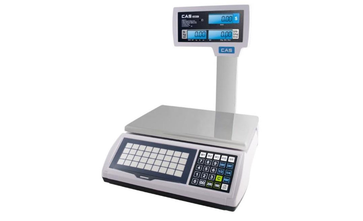 CAS S2000JR-15LP DUAL RANGE PRICE COMPUTING SCALE w/LCD Pole Display, NTEP, 15 lb Capacity, 0.05 lb Readability