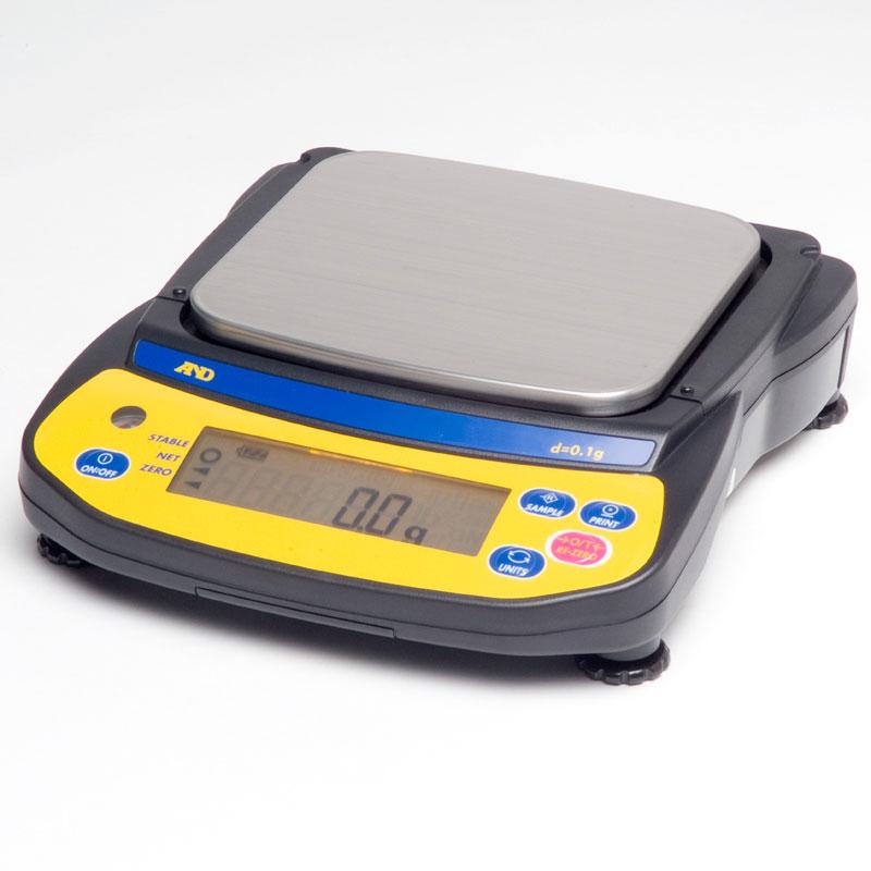 A&D EJ-1500 EJ Series Compact Balance, 1500 g Capacity, 0.1 g Readability
