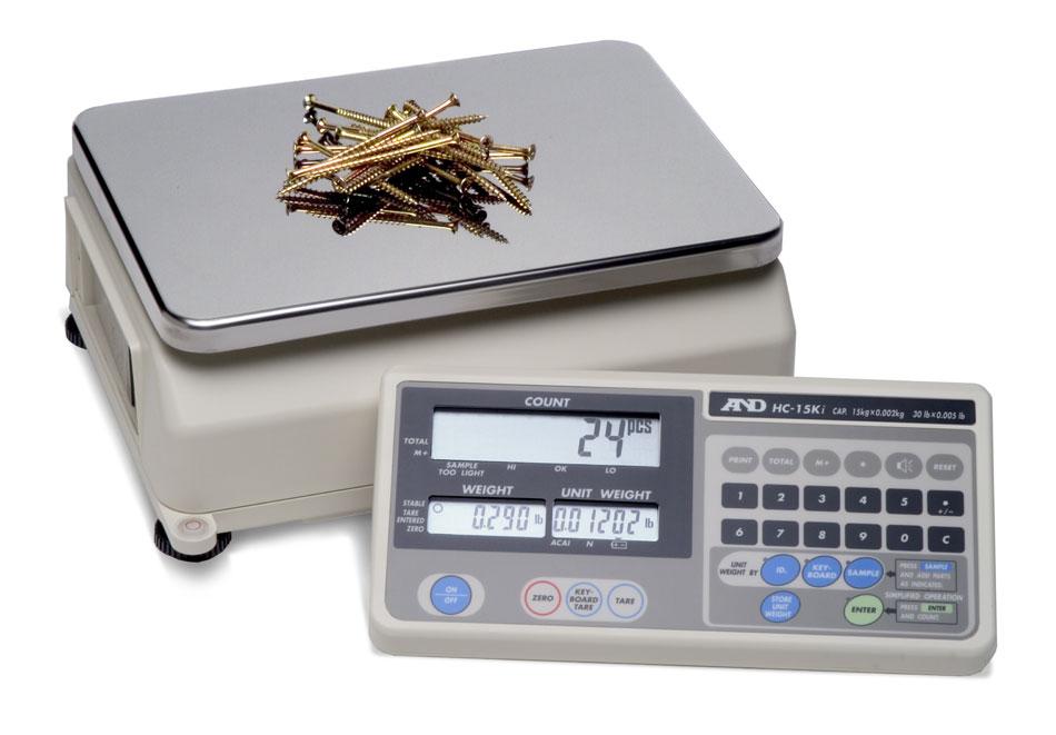 A&D HC-6Ki HC-I Series Counting Scale, 6000 g Capacity, 1 g Readability