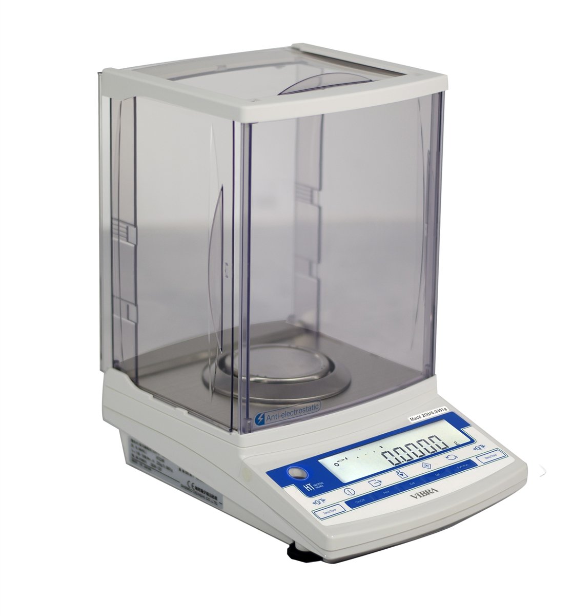 Vibra HT-224 Laboratory Prime Analytical Balance, 220 g Capacity, 0.0001 g Readability