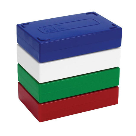 Heathrow Scientific 15989M Premium Microscope Slide Box, 25-Place, Foam, Blue
