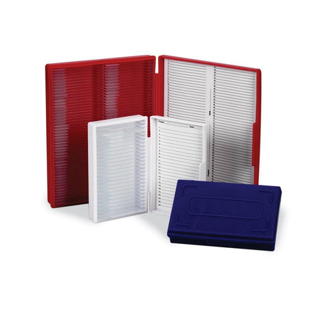 Heathrow Scientific 15990C Microscope Slide Box, 25-Place, White
