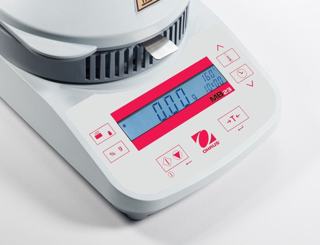 Ohaus MB23 Moisture Analyzer, 110 g Capacity, 10 mg/0.1% Readability