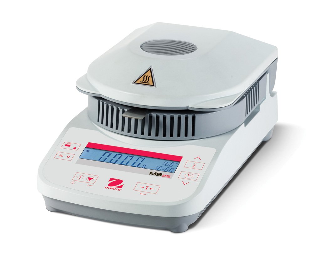 Ohaus MB25 Moisture Analyzer, 110 g Capacity, 5 mg/0.05% Readability