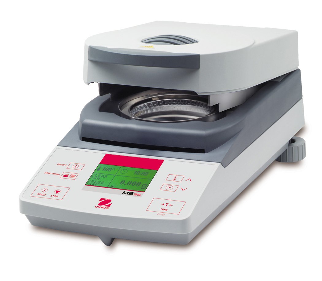 Ohaus MB35 Moisture Analyzer, 35 g Capacity, 1 mg/0.01% Readability