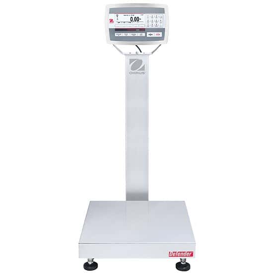 Ohaus D52XW25WQL7 Defender 5000 Washdown Bench Scale, 25000 g x 1 g, 18" x 18", NTEP