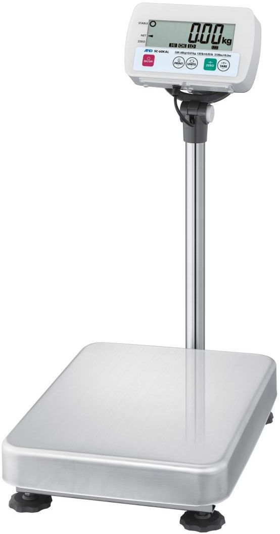 A&D Weighing SE-30KAM SE Series Washdown Scale, 66 lb x 0.01 lb, NTEP Class III