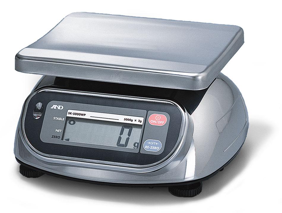 A&D SK-10KWP SK-WP Series Washdown Digital Scale, 10000 g Capacity, 5 g Readability