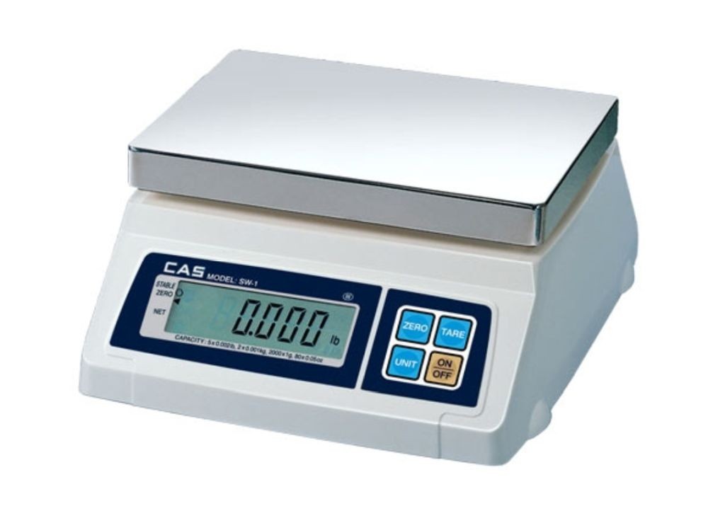 CAS SW-50D Portion Control Scale w/ Customer Side Display, NTEP, 50 lb Capacity, 0.02 lb Readability