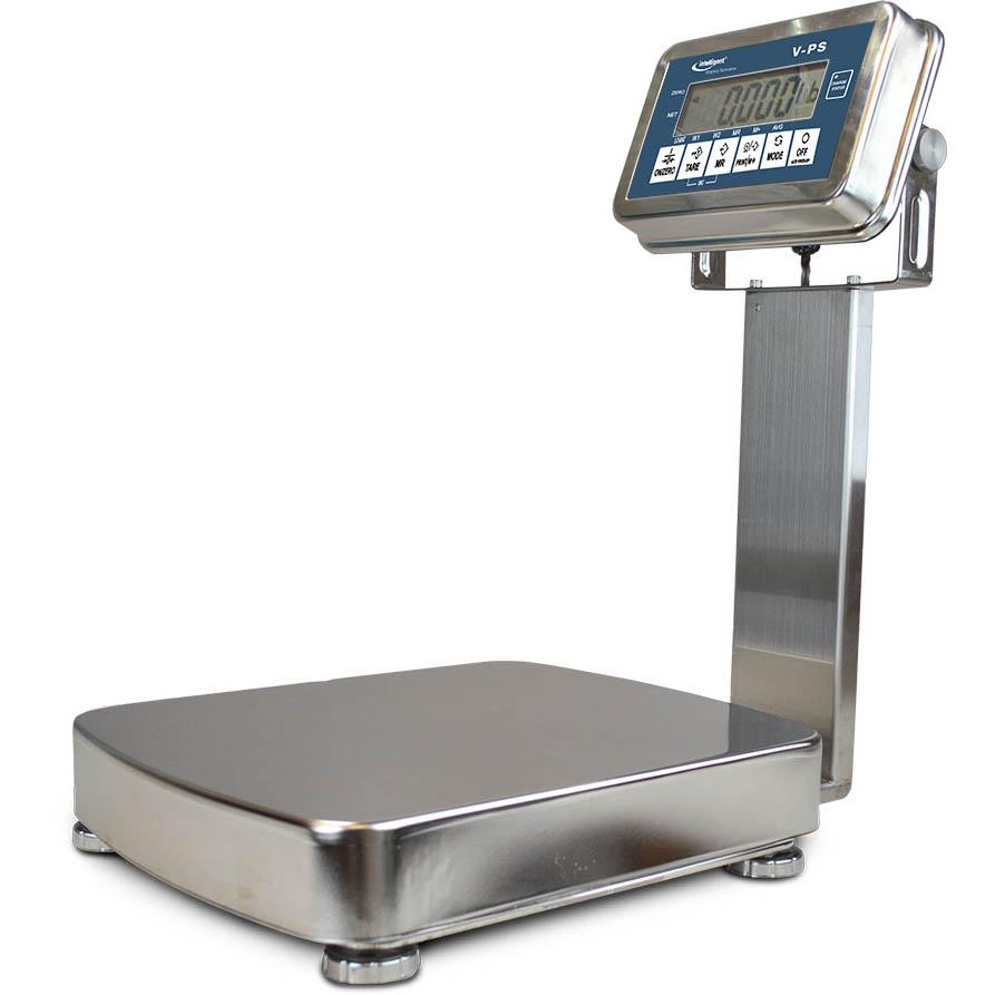Intelligent Weighing VPS-530K Stainless Steel Washdown Bench Scale, 66 lb Capacity, 0.01 lb Readability