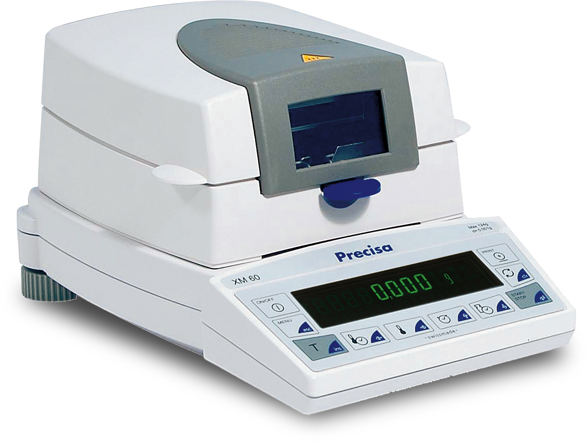 Precisa XM 60 Laboratory Superior Standard Moisture Analyzer, 124 g Capacity, 0.001 g Readability