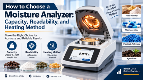 How to Choose a Moisture Analyzer: Capacity, Readability, and Heating Method