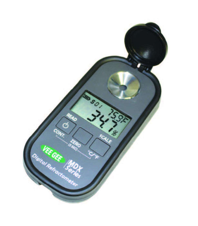 Heathrow Scientific 48202 Digital Refractometer, MDX-202, Seawater/Salinity, 4 scales