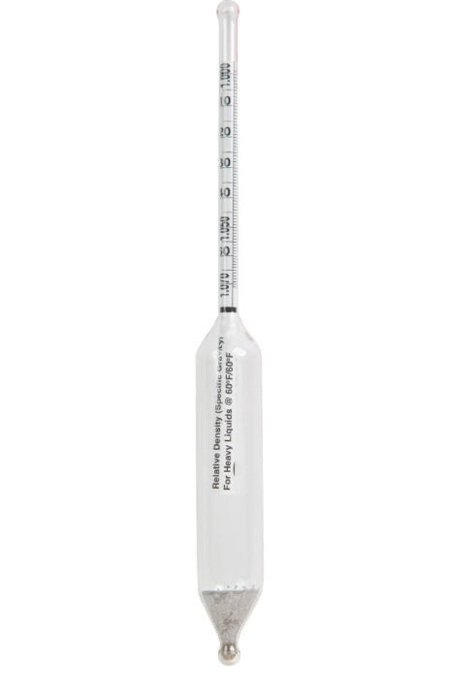 Heathrow Scientific 6602-4 Specific Gravity Hydrometer, 0.820 to 0.890, 0.0005 subdivisions, 330 mm, 1/pk