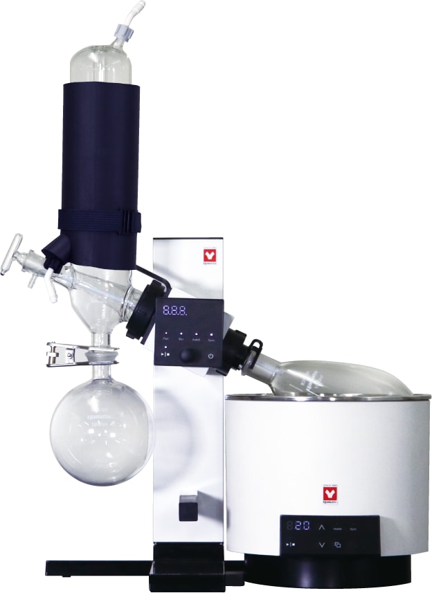 Yamato RE-202-BOA Digital Rotary Evaporator w/ BO302-A Oil Bath (5L) & Glassware Set B, 115V