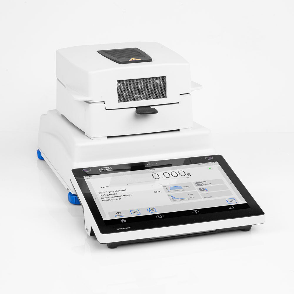 Radwag MA 200/1.5Y.IC.NS ELLIPSIS 5Y SERIES Moisture Analyzer, ø90, h= 8mm, 200 g Capacity, 0.1 mg/ 0.0001% Readability