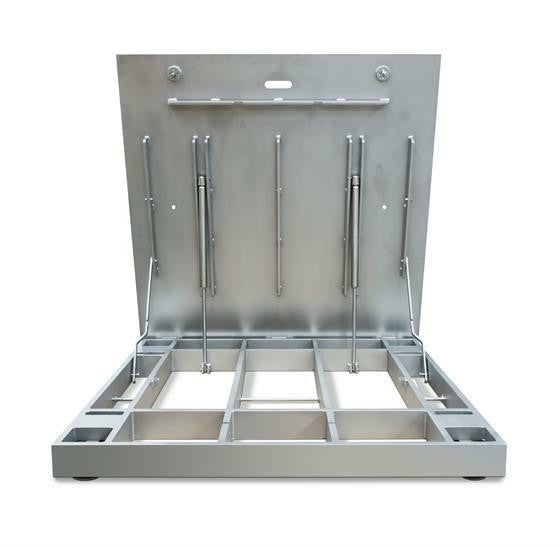 Ricelake 175696 RoughDeck QC-X Quick Clean Stainless Steel Floor Scale, Diamond Tread Top Plate, 5' x 5', 5000 lb