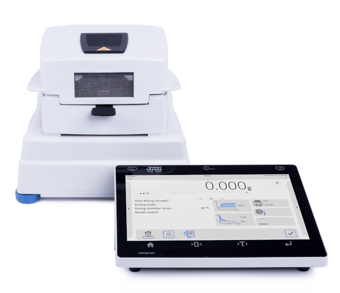 Radwag MA 110.5Y.IC ELLIPSIS 5Y SERIES Moisture Analyzer, ø90, h= 8mm, 110 g Capacity, 1 mg/ 0.001% Readability