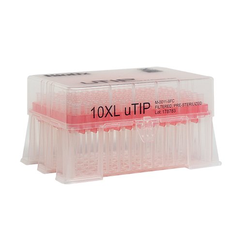 Biotix 63300049 Universal Pipette Tips 0.5-10 μL XL Racked, Sterilized, 10 racks of 96/pack (Rainin Alternative)