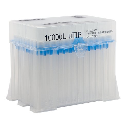 Biotix 63300053 Universal Pipette Tips 100-1000 μL Racked, Sterilized, 10 racks of 96/pack (Rainin Alternative)
