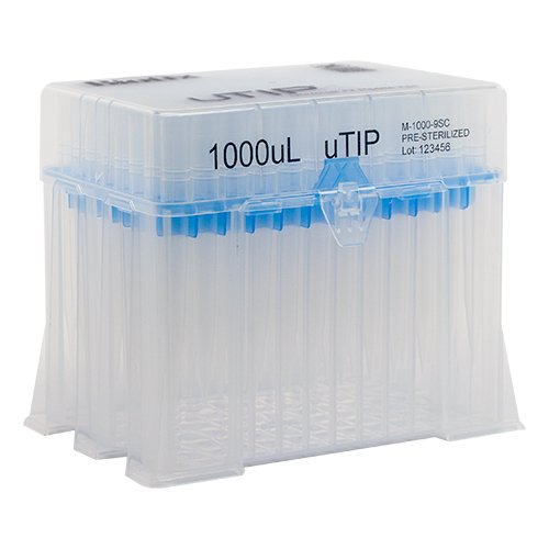 Biotix 63300060 Universal Pipette Tips 100-1000 μL Racked, 10 racks of 96/pack (Rainin Alternative)