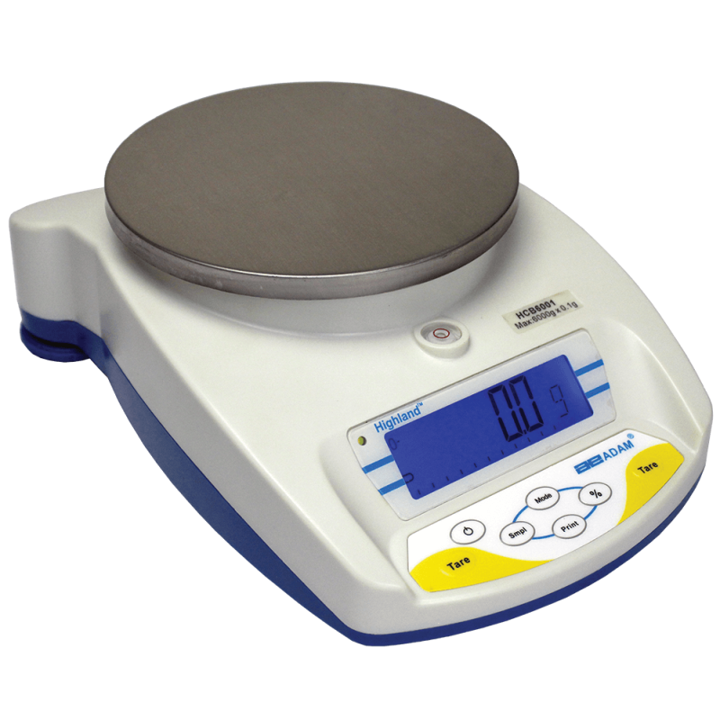 Adam Equipment HCB 6001 HighlandР’В® Portable Precision Balances, 6000 g Capacity, 0.1 g Readability