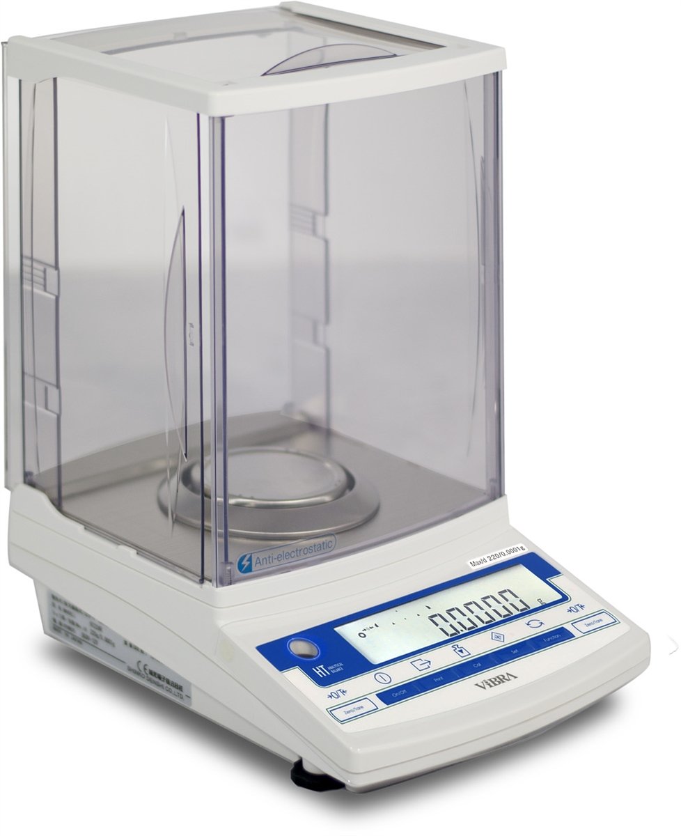 Vibra HT-84 Laboratory Prime Analytical Balance, 80 g Capacity, 0.0001 g Readability