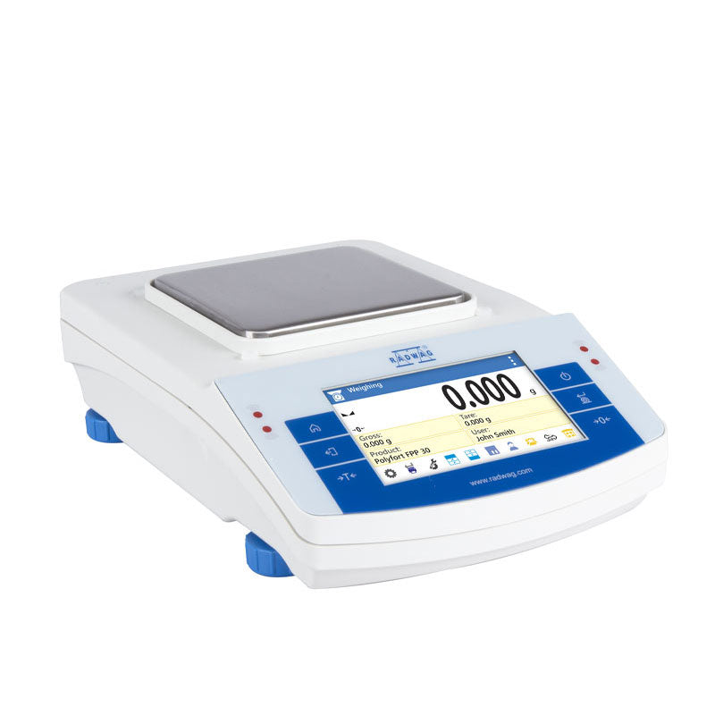 Radwag PS 6100.X2.M NTEP Precision balance, 6100 g Capacity, 0.01 g Readability