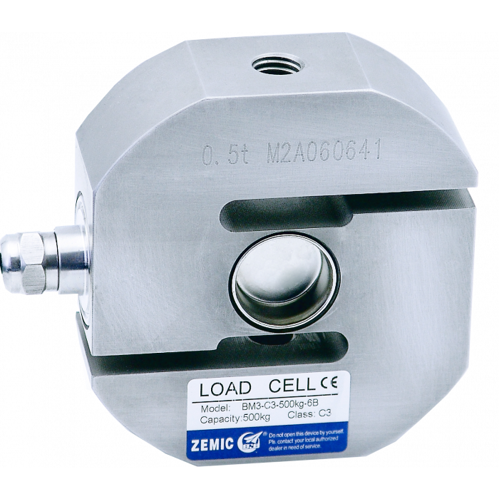 ZEMIC BM3 stainless steel S-type load cell, OIML approved (500kg-4.0t)