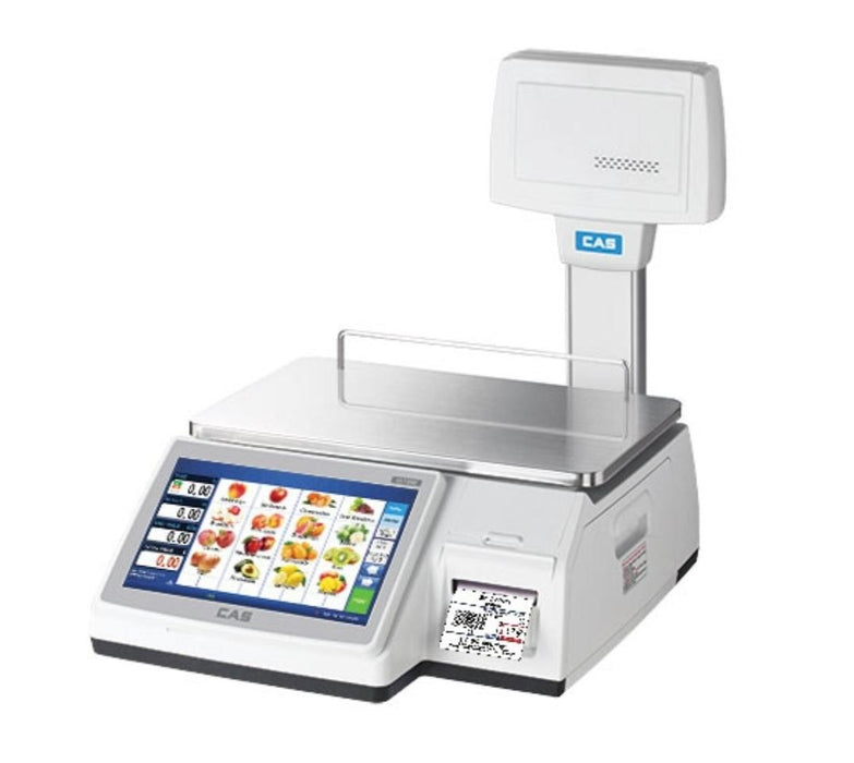 CAS CL7200P-30W Dual Range Label Printing Scale, NTEP, 30 lb Capacity, 0.01 lb Readability