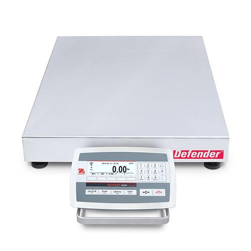 Ohaus D52XW250WTX5 DEFENDER 5000 WASHDOWN Bench Scale, 500 g Capacity, g Readability