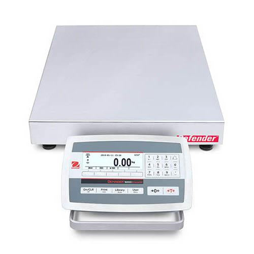 Ohaus D52XW50RQR5 DEFENDER 5000 Bench Scale, 100 g Capacity, g Readability