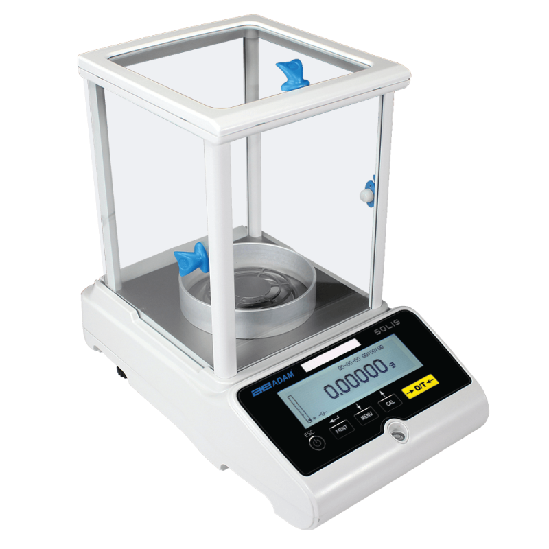 Adam Equipment SAB 125i Solis Analytical and Semi-Micro Balances, 62g / 120g Capacity, 0.01mg/ 0.1mg Readability