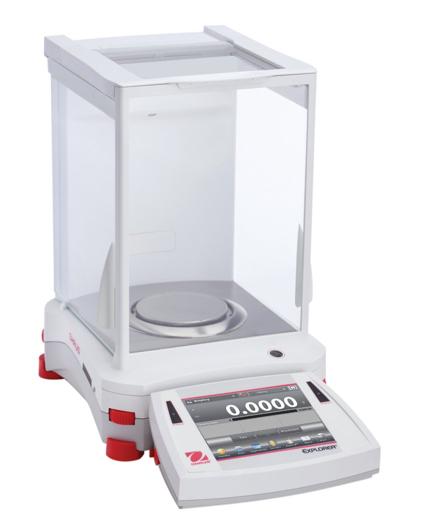 Ohaus EX124/AD Explorer Analytical Balance, 120 g Capacity, 0.0001 g Readability